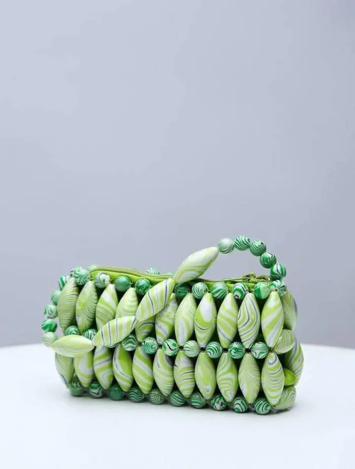 Jewel tone beaded bag - Image 1