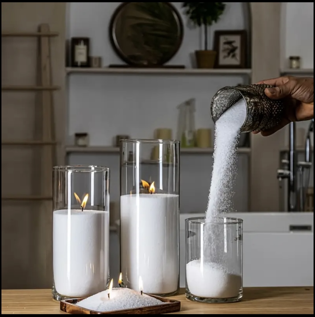 Astrum-sand wax candle-serenity coaster 