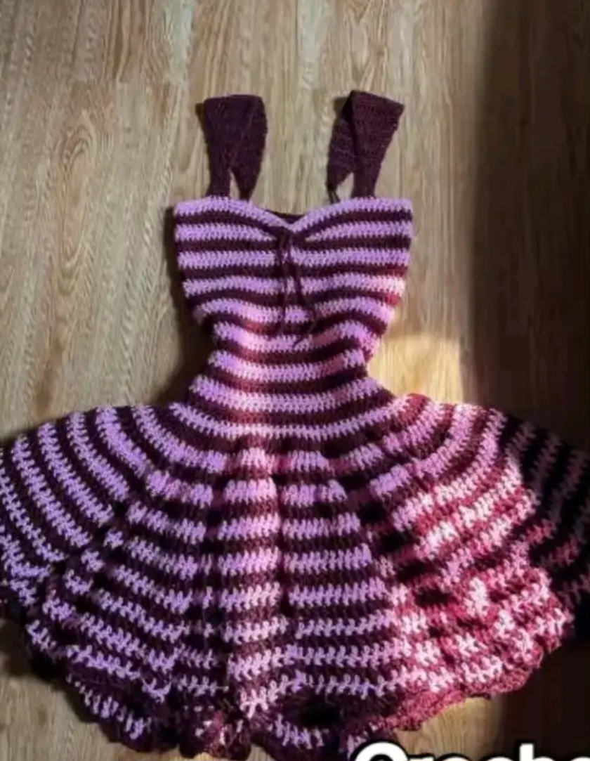Hand crotcheted dress and skirt