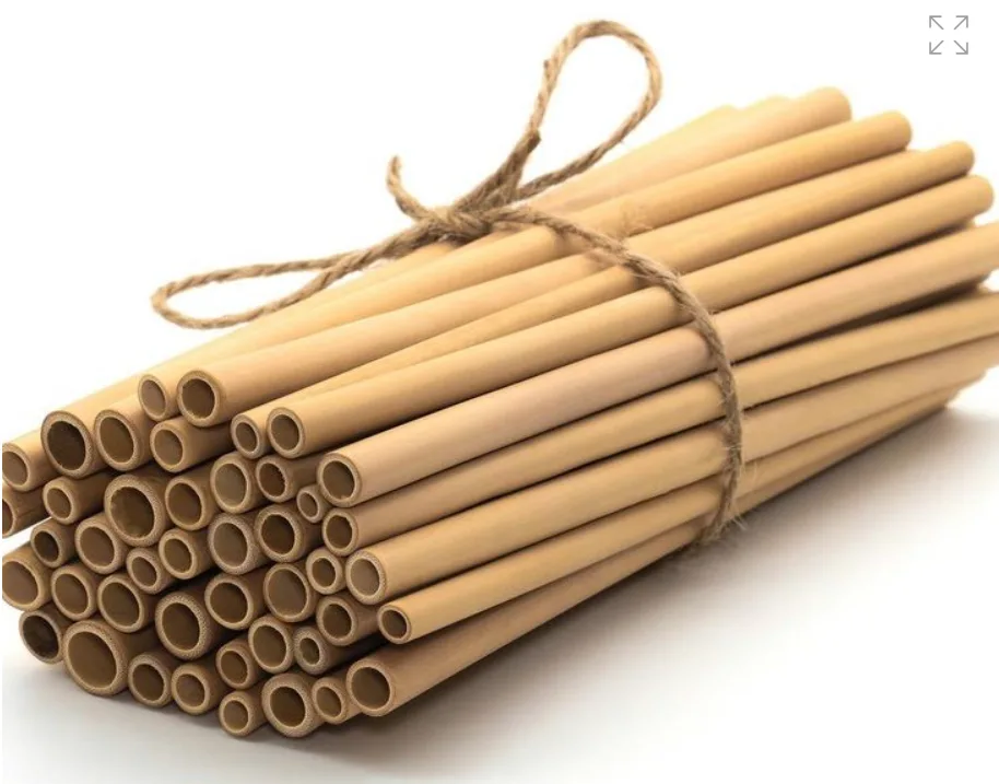 BambooCraft 10 Piece Reusable Bamboo Straw Set + 2 Cleaning Brushes - Image 1