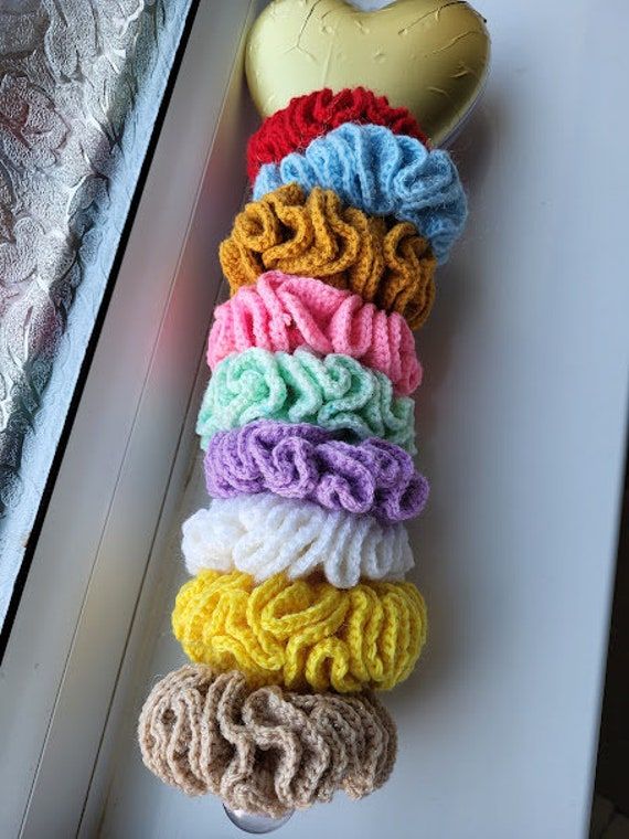 Crochet scrunchies 